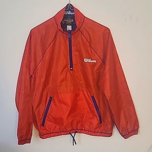 Men's Pullover Jacket - Red/Blue/White, Size: S